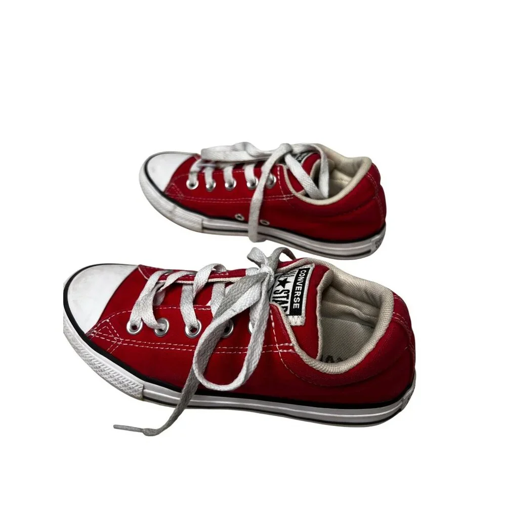 Converse CTAS Street Slip-On Youth Size 2 A01700F Red Casual Shoes School